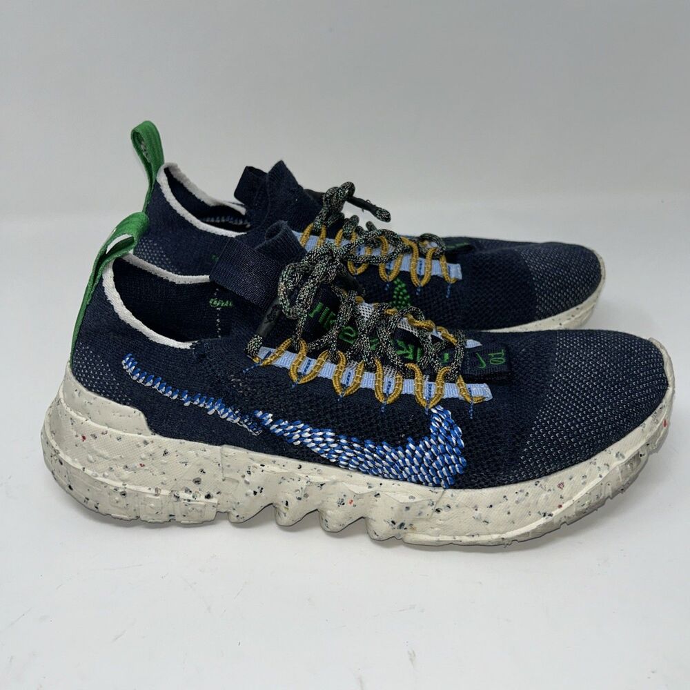 Nike Mens Space Hippie 01 DJ3056-400 Blue Low Top Lace-Up Sneaker Shoes Size 9.5
